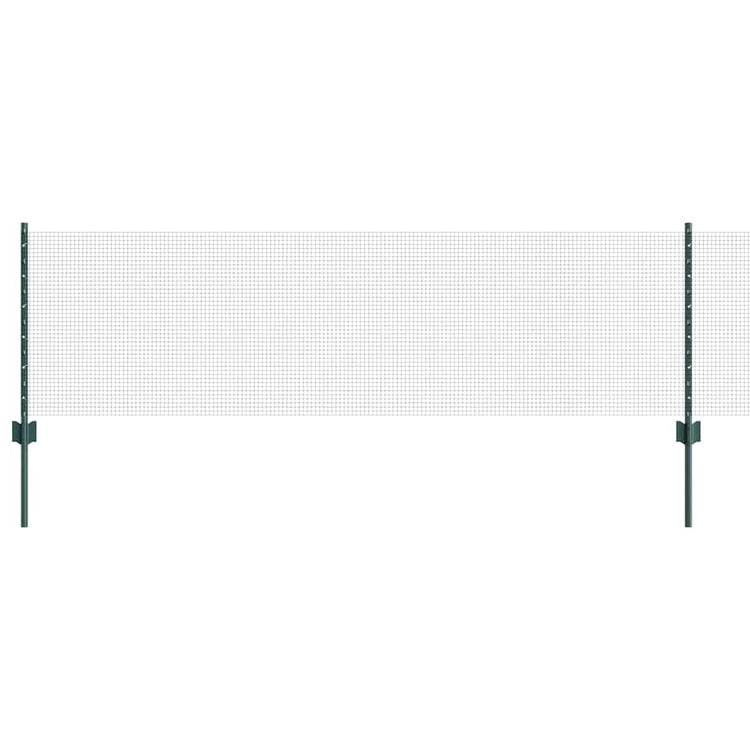 Clôture Vidaxxl avec poteau vert 0,6 x 10 m acier et PVC