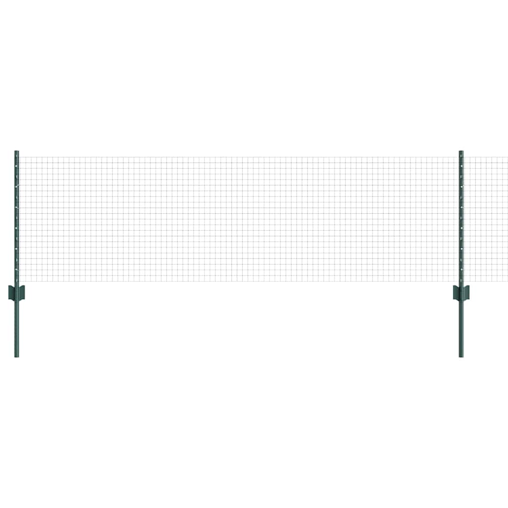 Clôture Vidaxxl avec poteau vert 0,6 x 10 m acier et PVC