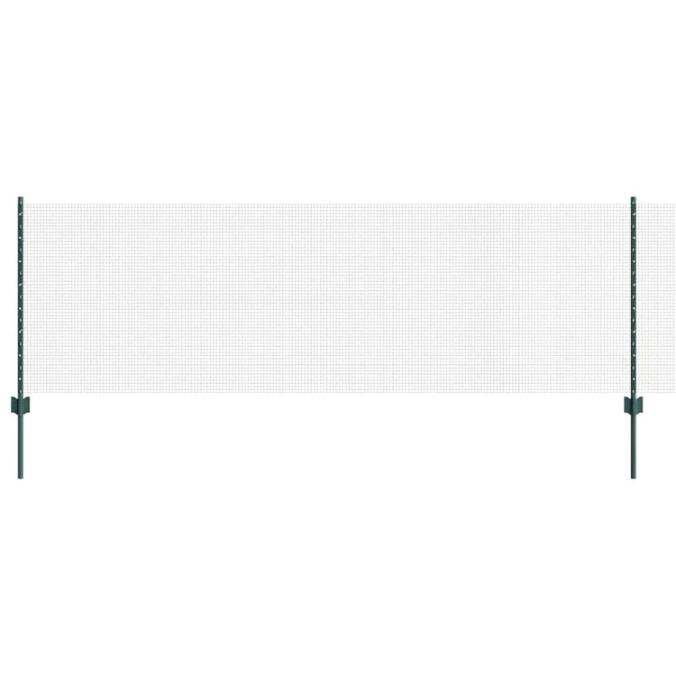 Clôture Vidaxl avec poteau vert 0,8 x 10 m acier et PVC