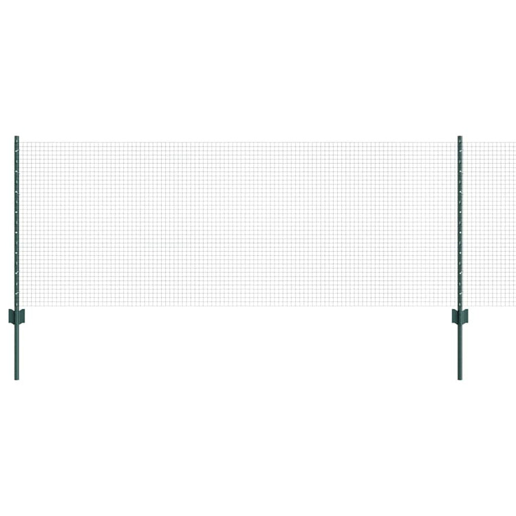 Clôture Vidaxl avec poteau vert 0,8 x 10 m acier et PVC
