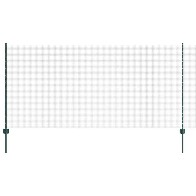 Clôture Vidaxxl avec poteau vert 1,2 x 10 m acier et PVC