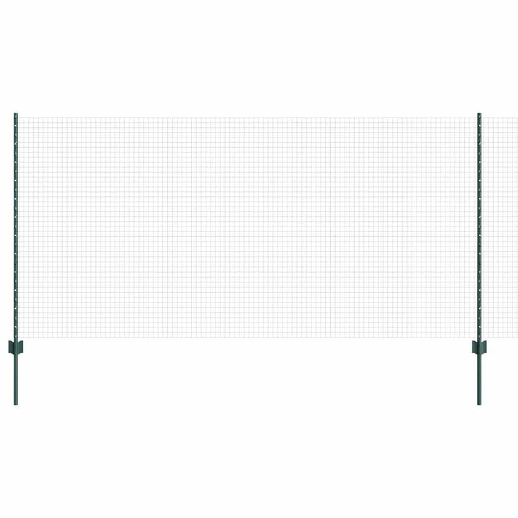 Clôture Vidaxxl avec poteau vert 1,2 x 10 m acier et PVC