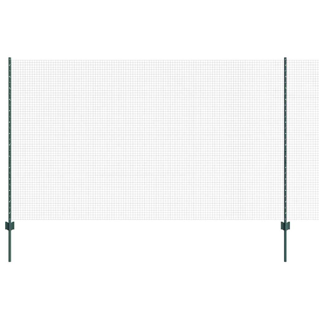 Clôture Vidaxxl avec poteau vert 1,4 x 10 m acier et PVC