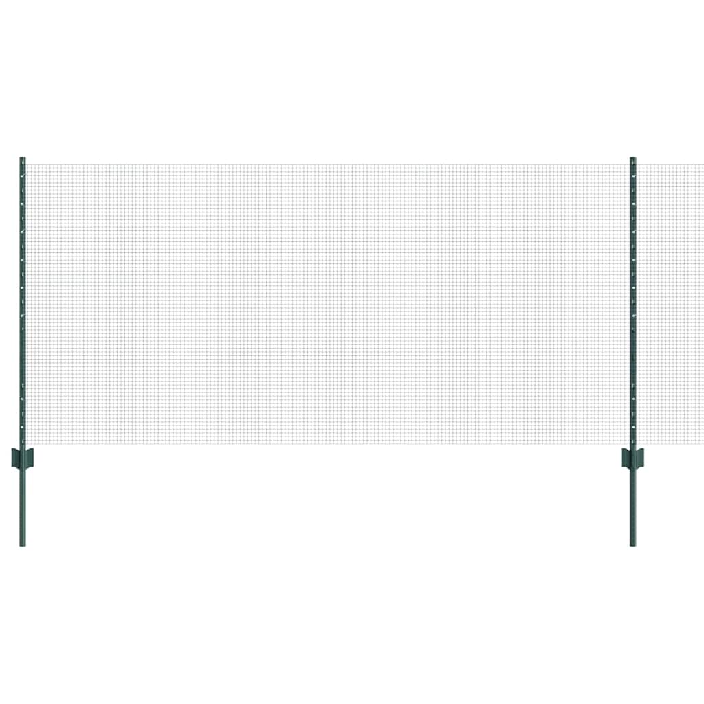 Clôture Vidaxxl avec poteau vert 1 x 25 m en acier