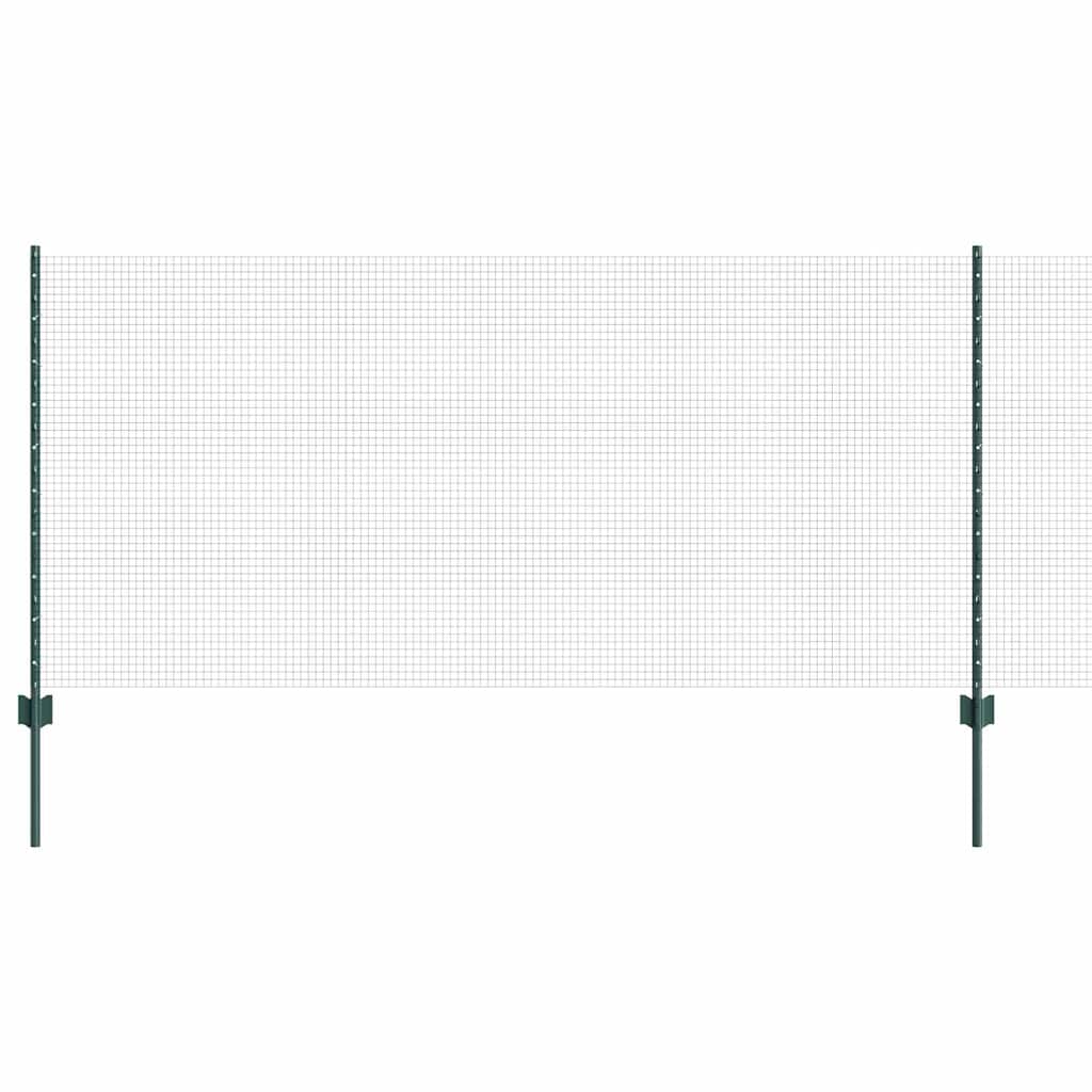 Clôture Vidaxxl avec poteau vert 1 x 25 m en acier