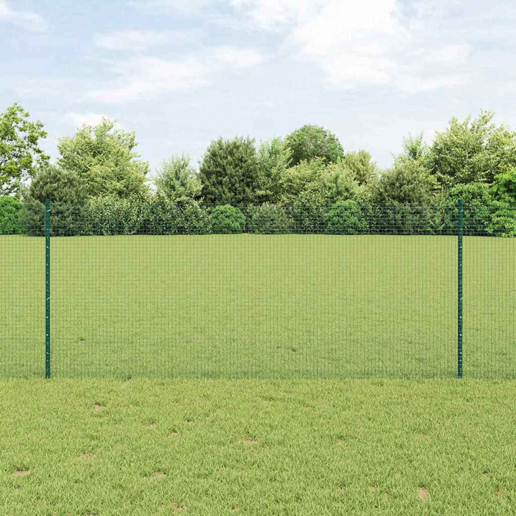 Clôture Vidaxxl avec poteau vert 1 x 25 m en acier