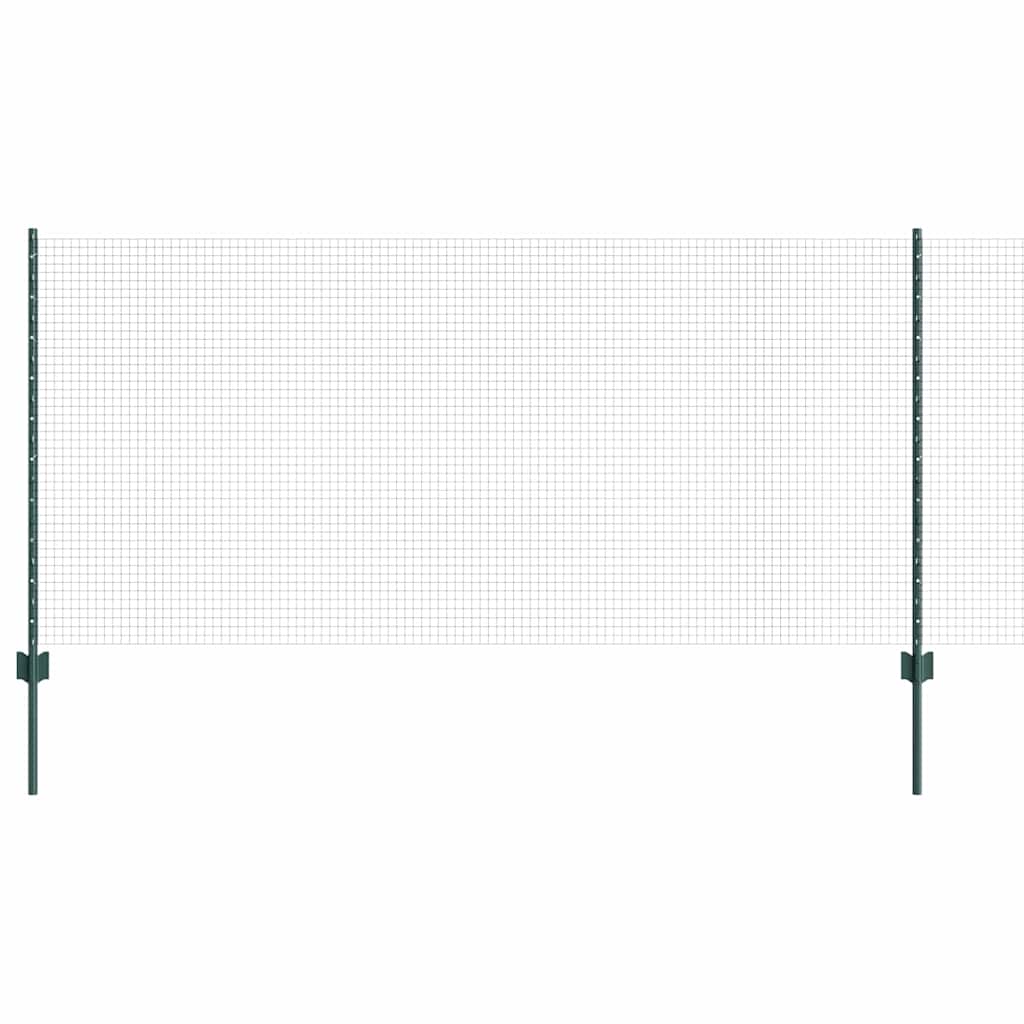 Clôture Vidaxxl avec poteau vert 1 x 25 m en acier