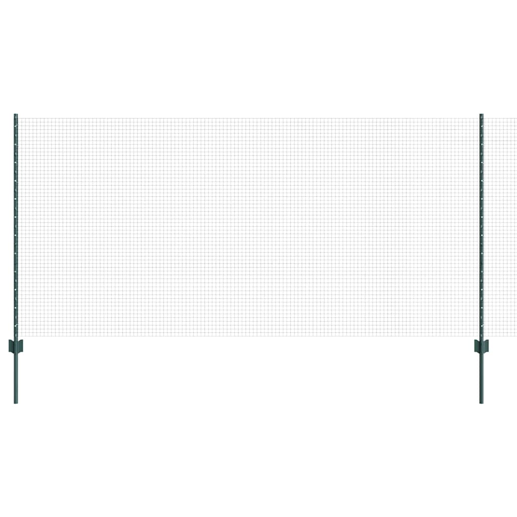 Clôture Vidaxl avec poteau vert 1,2 x 25 m acier et PVC