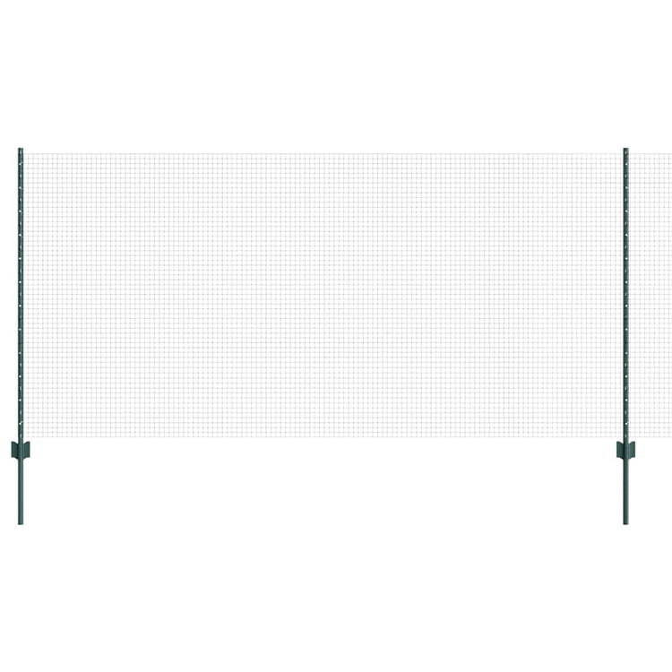 Clôture Vidaxl avec poteau vert 1,2 x 25 m acier et PVC