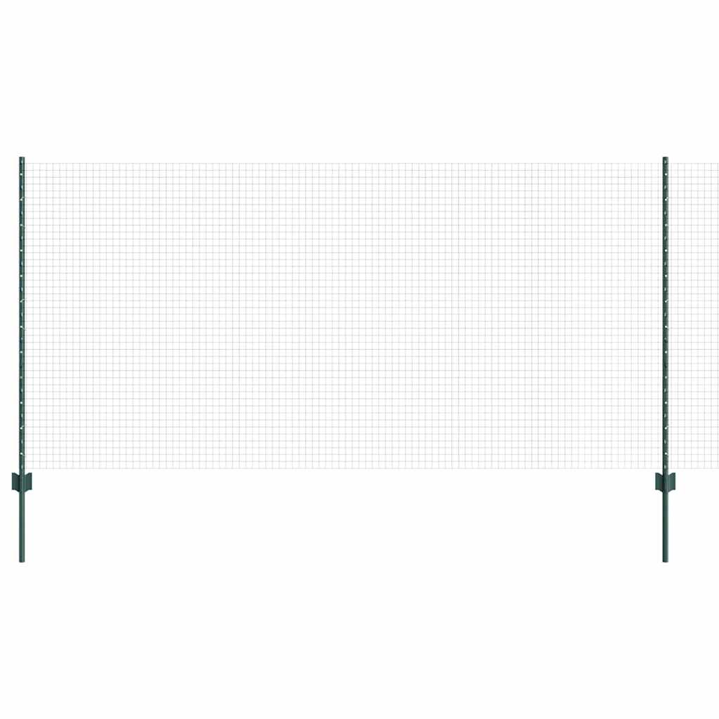 Clôture Vidaxl avec poteau vert 1,2 x 25 m acier et PVC