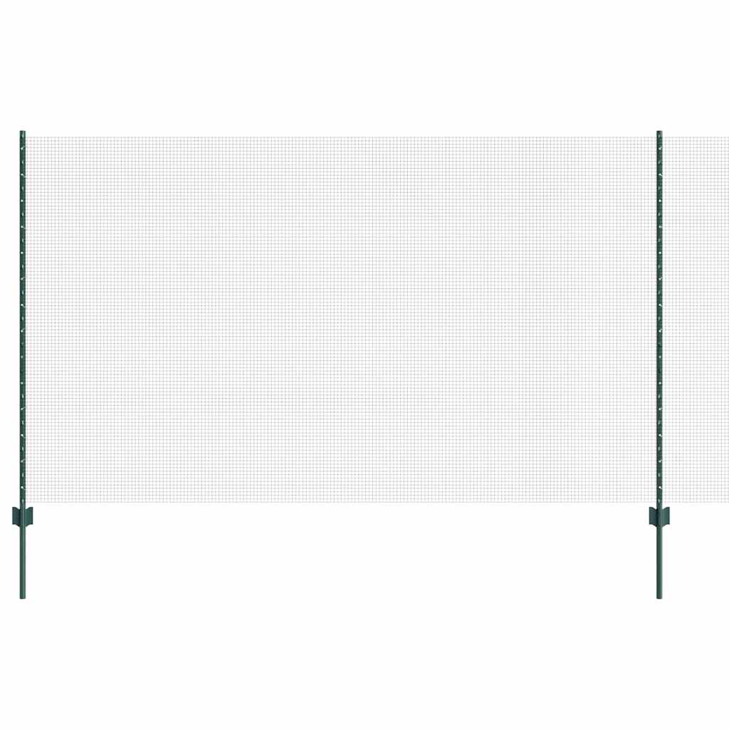 Clôture Vidaxxl avec poteau vert 1,4 x 25 m acier et PVC