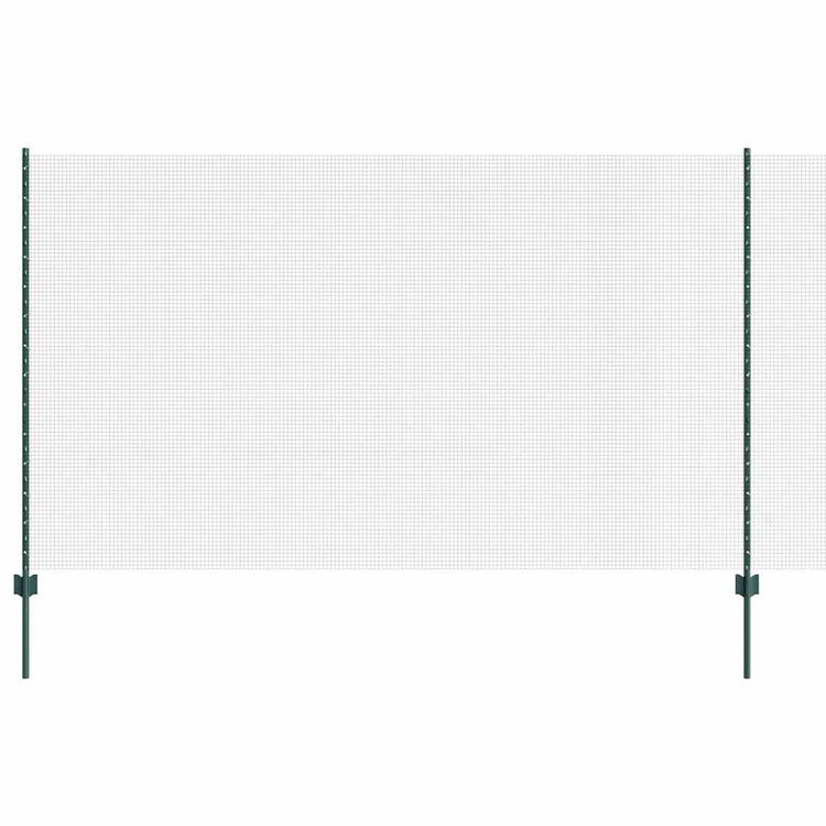 Clôture Vidaxxl avec poteau vert 1,4 x 25 m acier et PVC