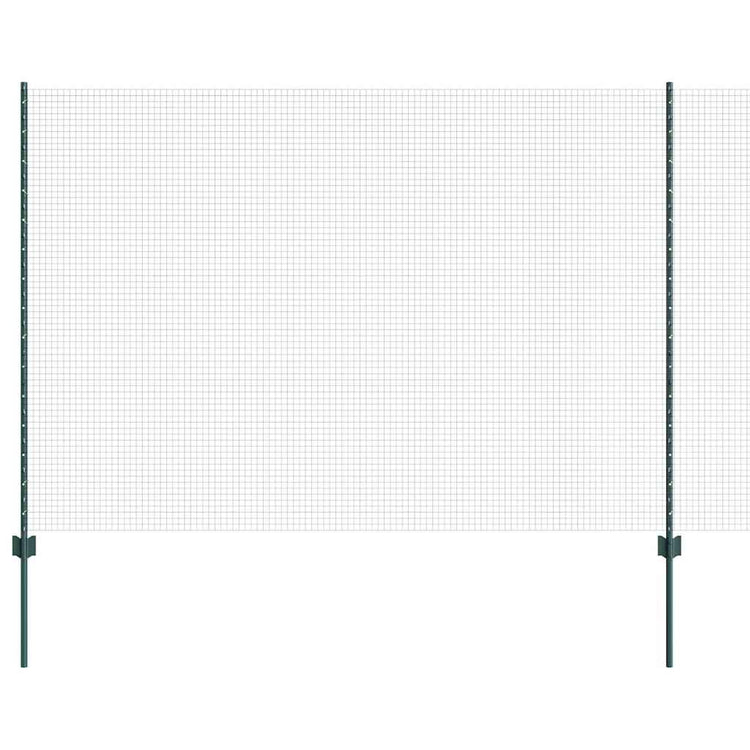 Clôture Vidaxxl avec poteau vert 1,5 x 25 m en acier