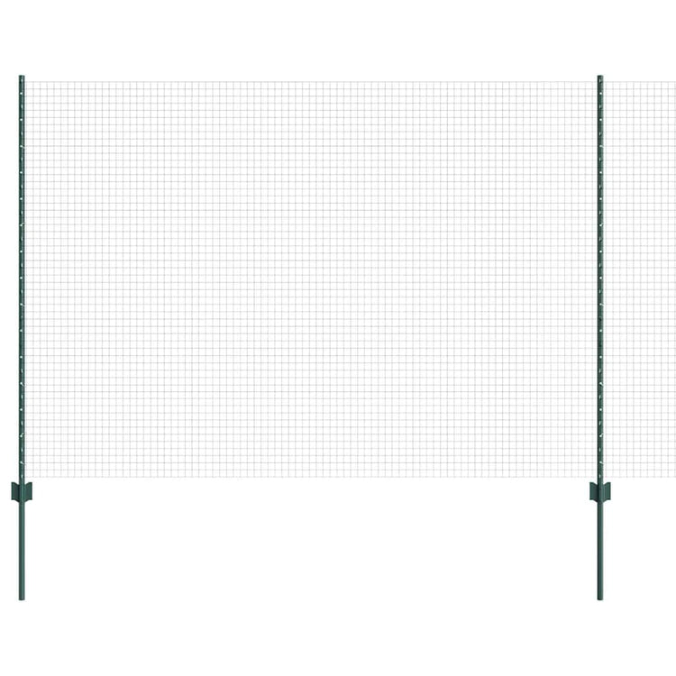 Clôture Vidaxl avec poteau vert 1,6 x 25 m acier et PVC