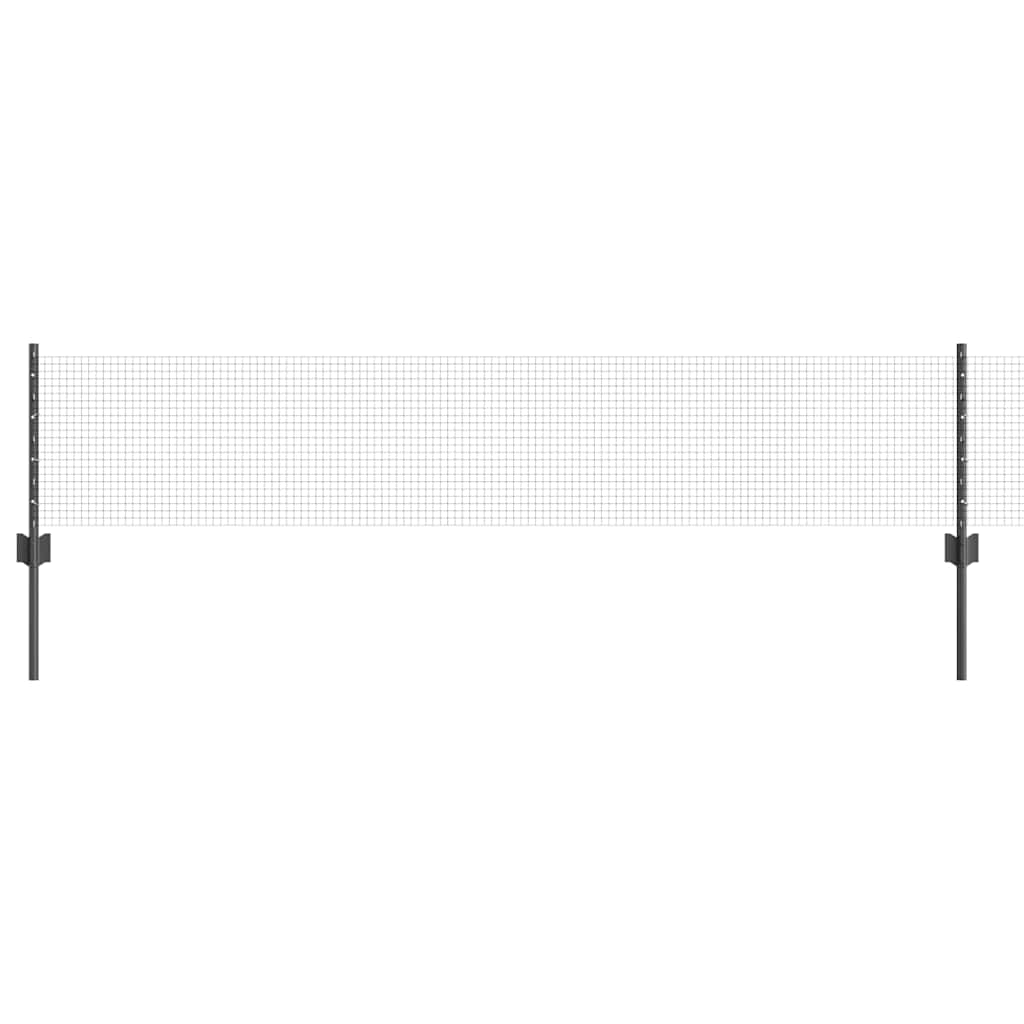 Clôture Vidaxl avec poteau gris 0,4 x 10 m acier et PVC