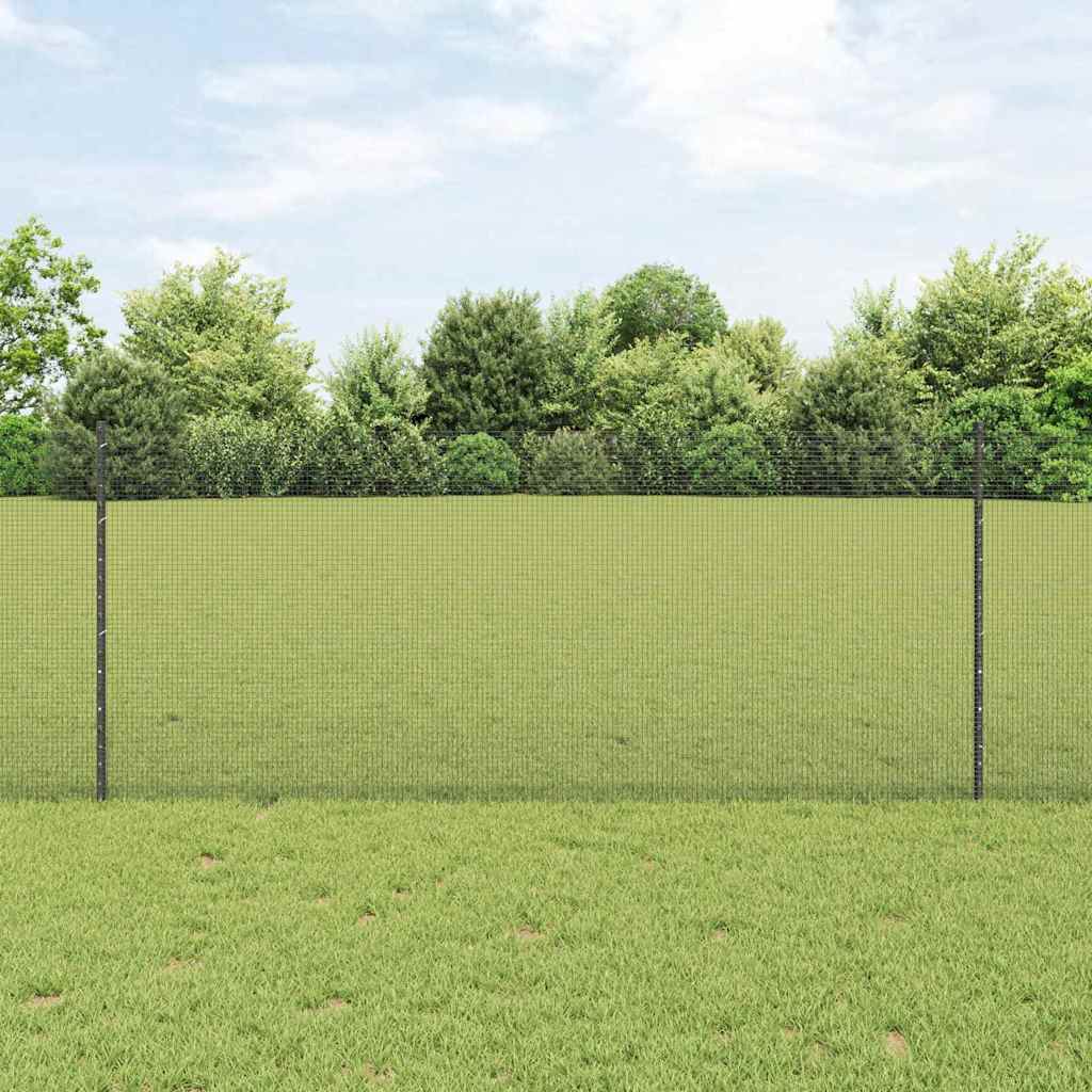 Vidaxxl clôture avec poteau gris 1 x 10 m acier