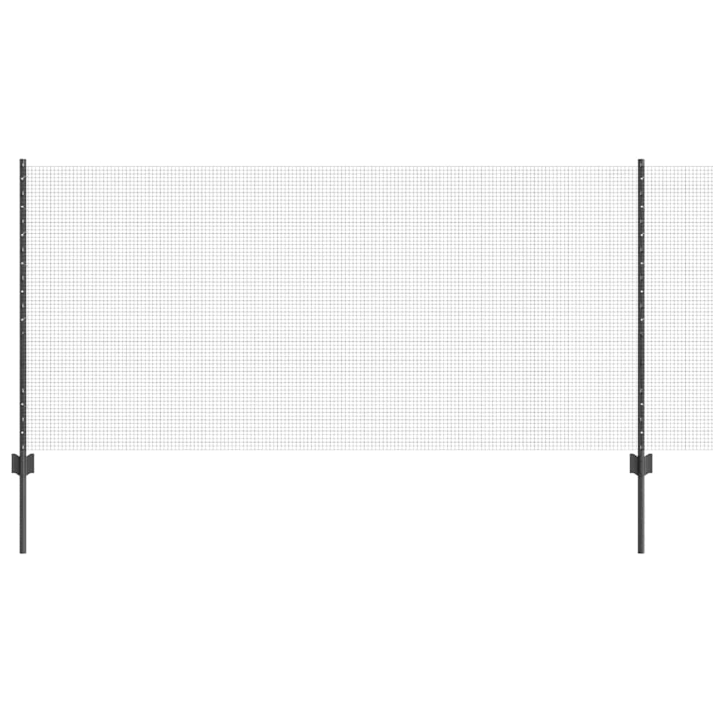 Vidaxxl clôture avec poteau gris 1 x 10 m acier