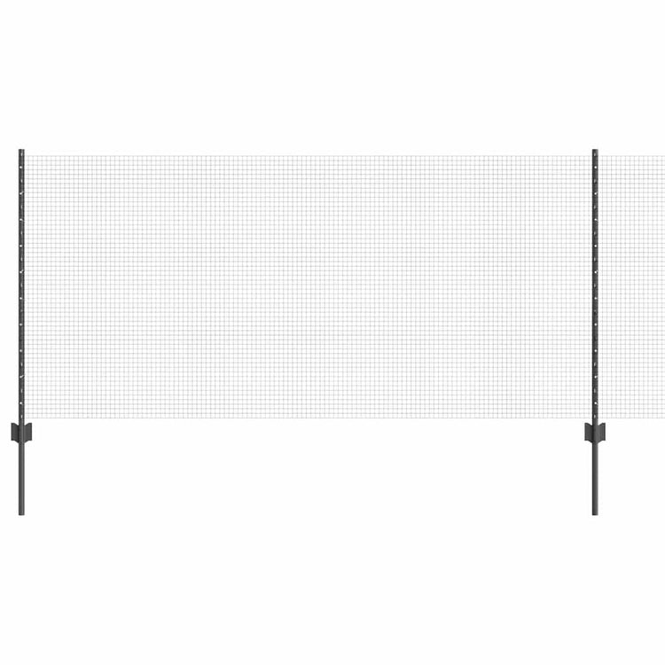 Vidaxxl clôture avec poteau gris 1 x 10 m acier