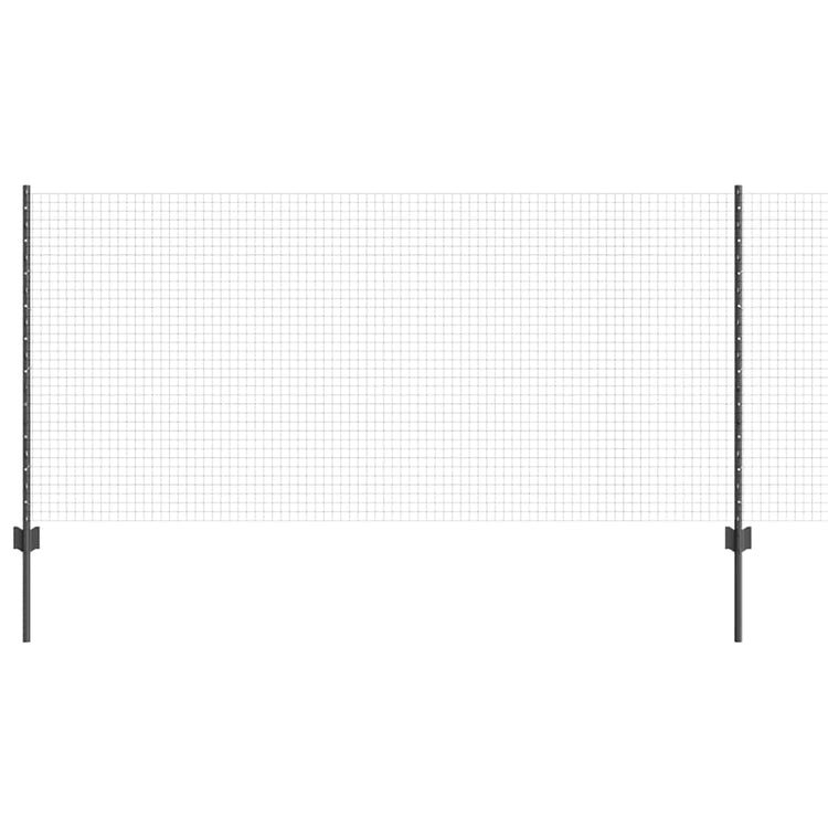 Vidaxxl clôture avec poteau gris 1 x 10 m acier