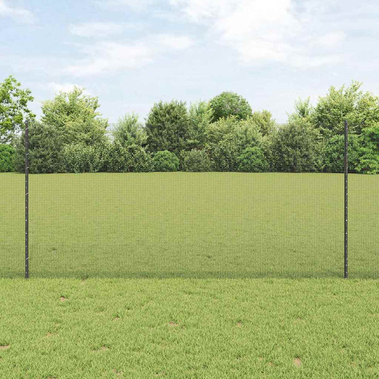 Clôture Vidaxl avec poteau gris 1,2 x 10 m acier et PVC