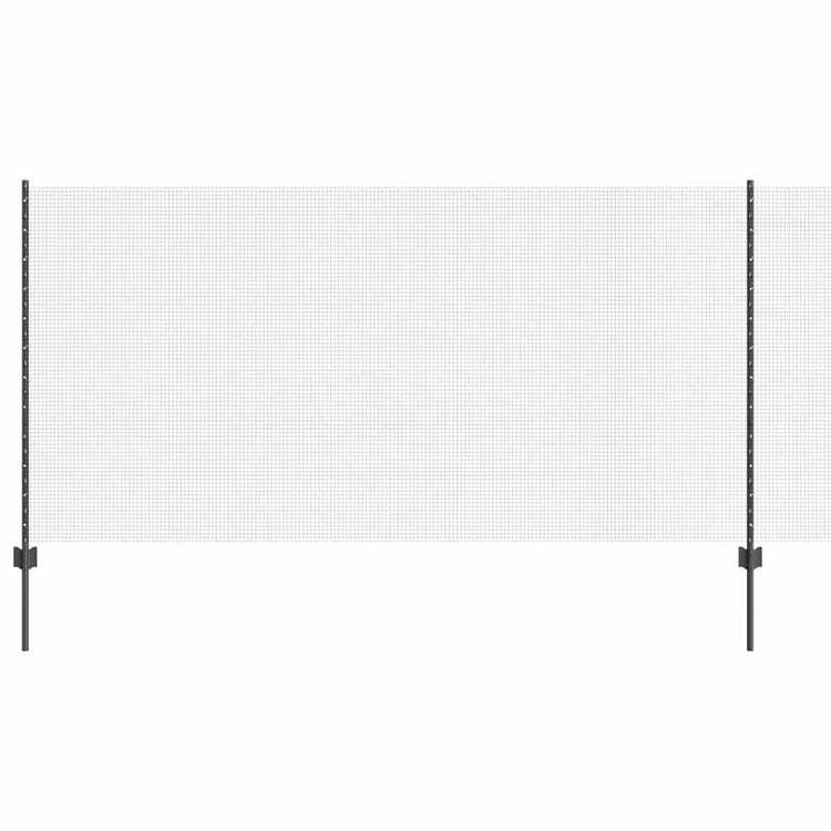 Clôture Vidaxl avec poteau gris 1,2 x 10 m acier et PVC