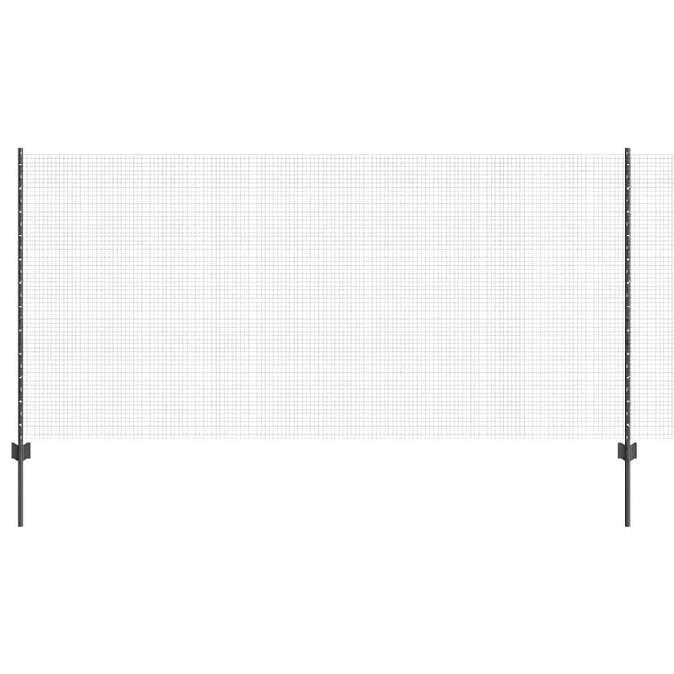 Clôture Vidaxl avec poteau gris 1,2 x 10 m acier et PVC