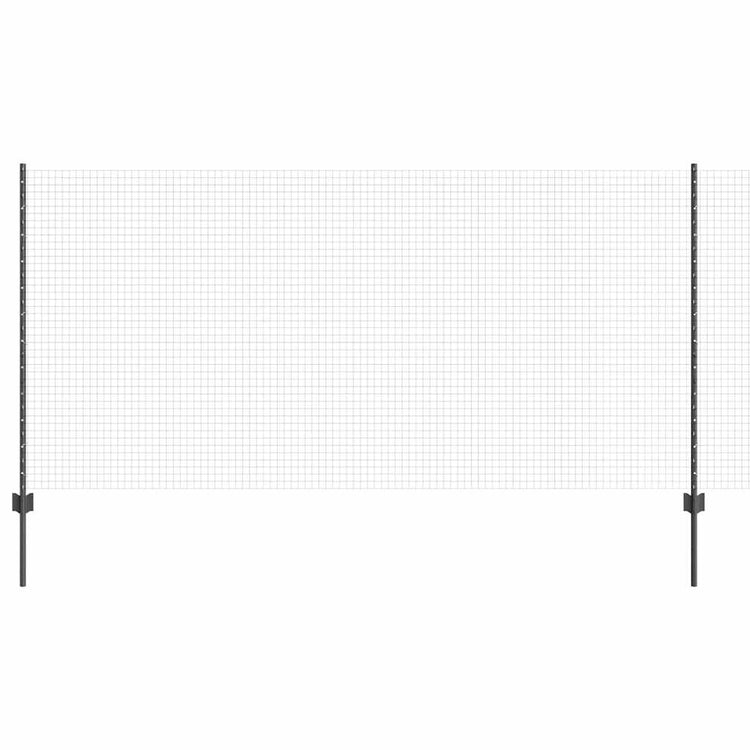 Clôture Vidaxl avec poteau gris 1,2 x 10 m acier et PVC
