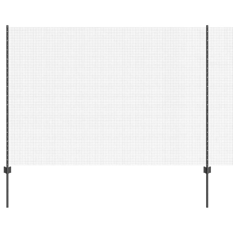 Clôture Vidaxl avec poteau gris 1,6 x 10 m acier et PVC