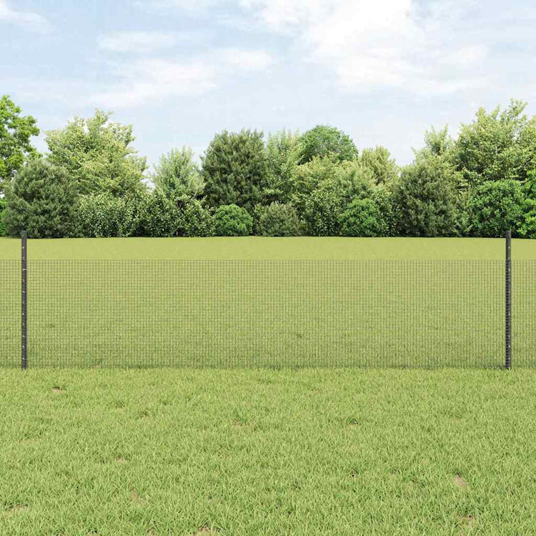 Clôture Vidaxxl avec poteau gris 0,5 x 25 m en acier