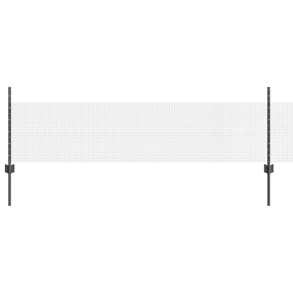 Clôture Vidaxxl avec poteau gris 0,5 x 25 m en acier