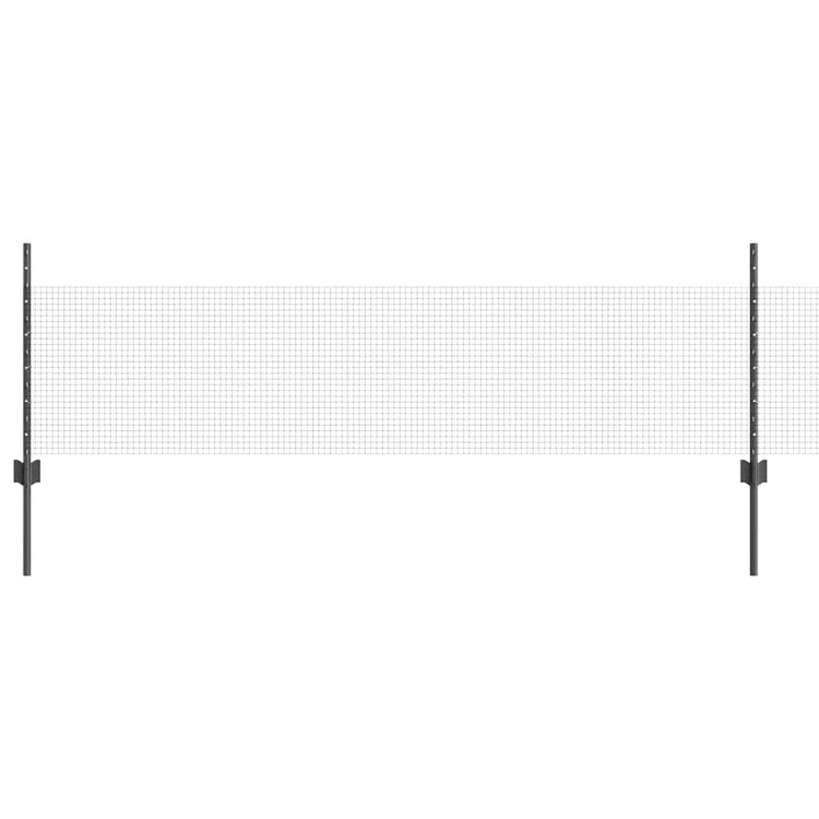 Clôture Vidaxxl avec poteau gris 0,5 x 25 m en acier