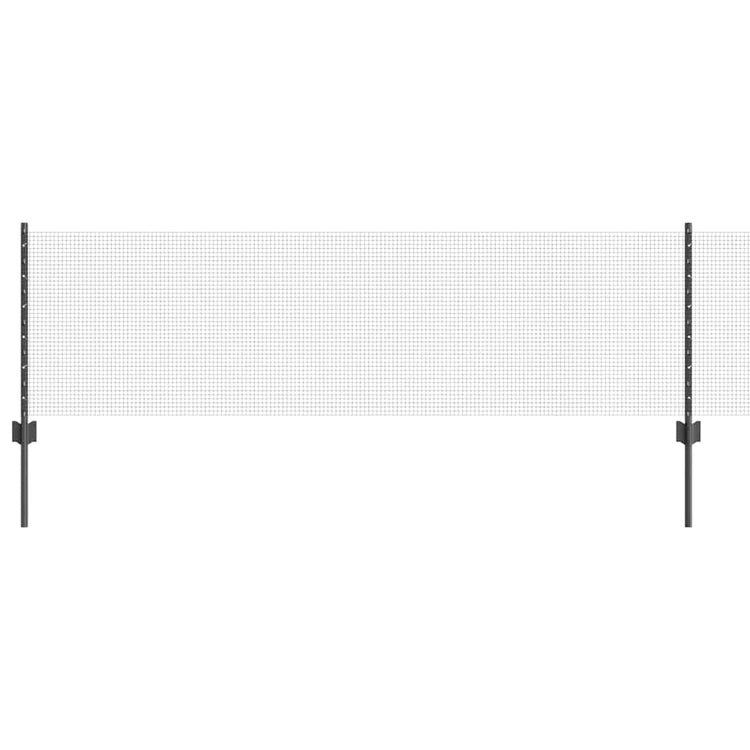 Clôture Vidaxl avec poteau gris 0,6 x 25 m acier et PVC
