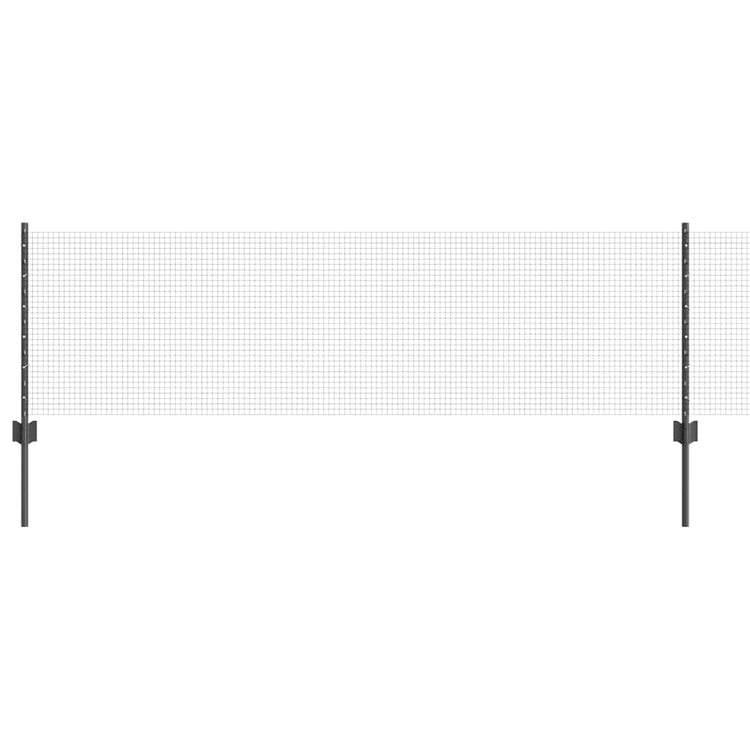 Clôture Vidaxl avec poteau gris 0,6 x 25 m acier et PVC
