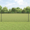 Clôture Vidaxl avec poteau gris 0,8 x 25 m acier et PVC