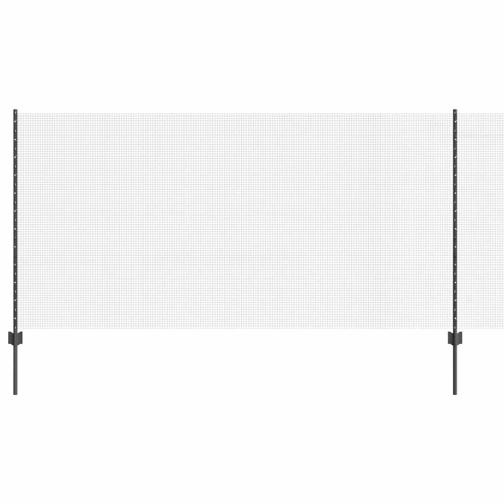Clôture Vidaxl avec poteau gris 1,2 x 25 m acier et PVC