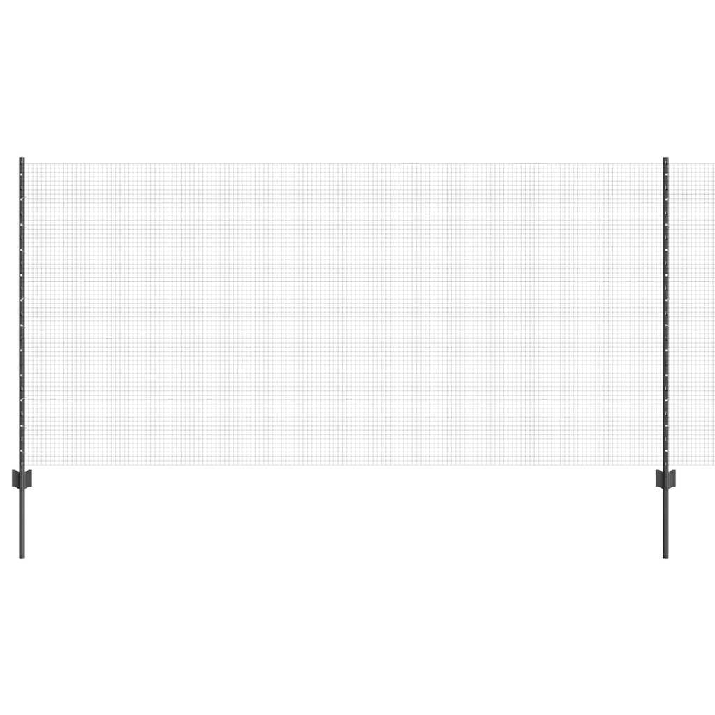 Clôture Vidaxl avec poteau gris 1,2 x 25 m acier et PVC