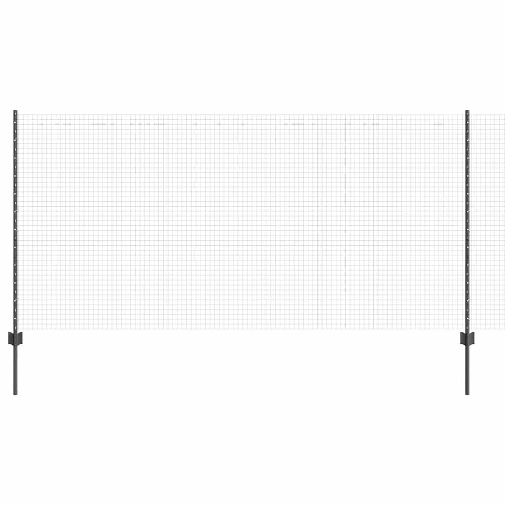 Clôture Vidaxl avec poteau gris 1,2 x 25 m acier et PVC