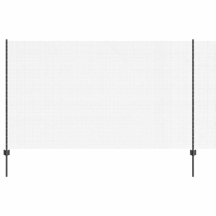 Clôture Vidaxl avec poteau gris 1,4 x 25 m acier et PVC