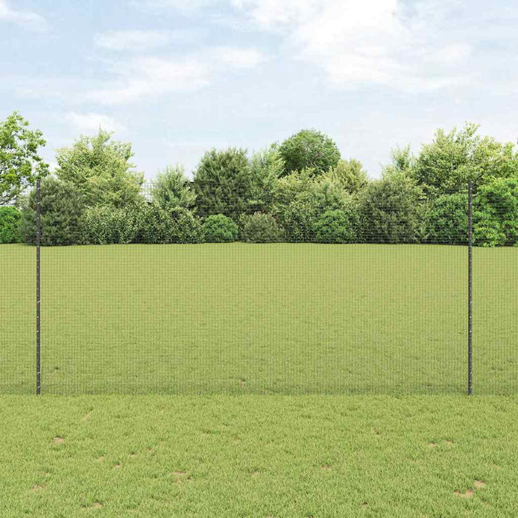 Clôture Vidaxl avec poteau gris 1,5 x 25 m en acier