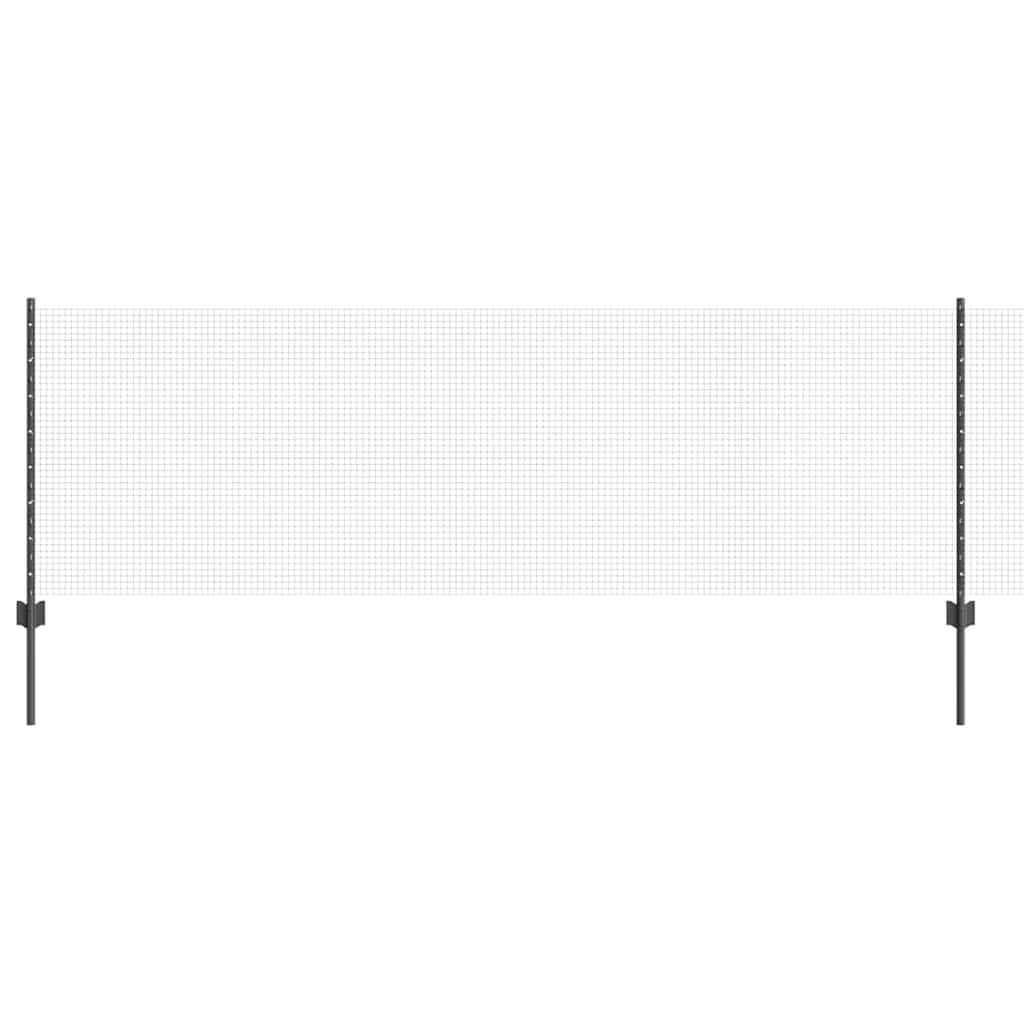 Clôture Vidaxl avec poteau gris 0,8 x 50 m acier et PVC