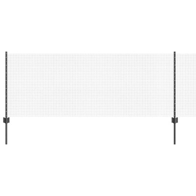 Clôture Vidaxl avec poteau gris 0,8 x 50 m acier et PVC