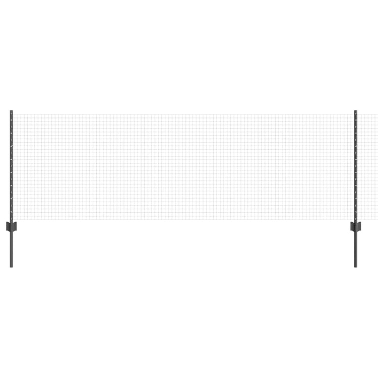 Clôture Vidaxl avec poteau gris 0,8 x 50 m acier et PVC