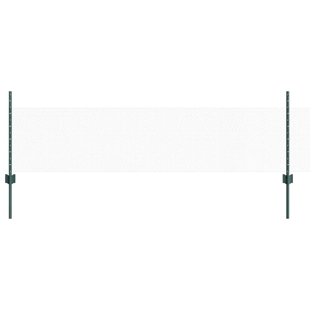Clôture Vidaxxl avec poteau vert 0,5 x 10 m acier et PVC