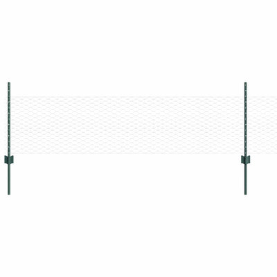 Clôture Vidaxxl avec poteau vert 0,5 x 10 m acier et PVC