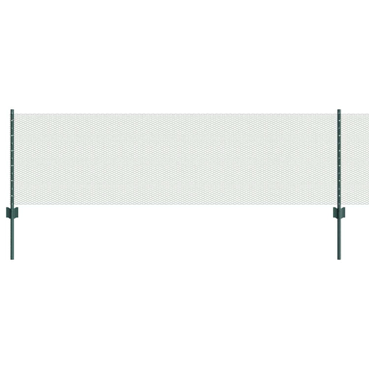 Clôture Vidaxxl avec poteau vert 0,6 x 10 m acier et PVC