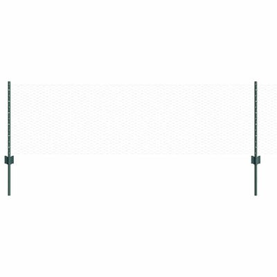 Clôture Vidaxxl avec poteau vert 0,6 x 10 m acier et PVC