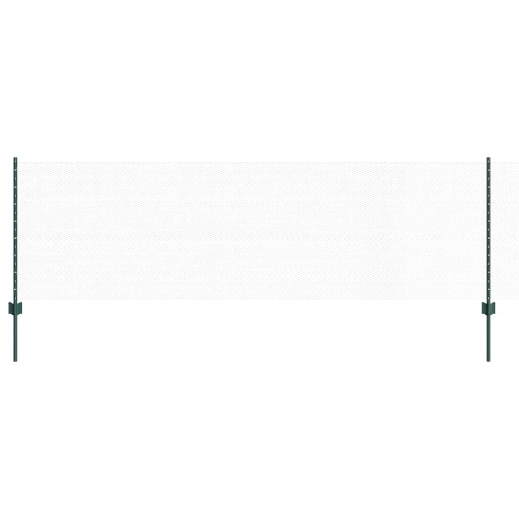 Clôture Vidaxl avec poteau vert 0,8 x 10 m acier et PVC