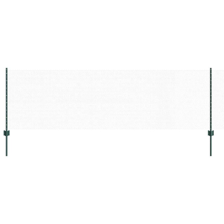 Clôture Vidaxl avec poteau vert 0,8 x 10 m acier et PVC