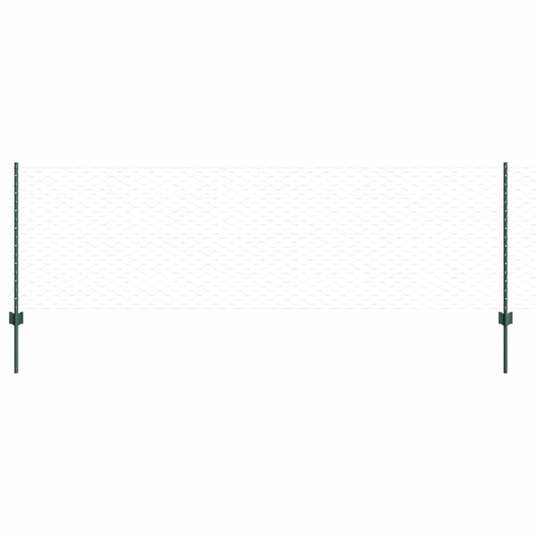 Clôture Vidaxl avec poteau vert 0,8 x 10 m acier et PVC
