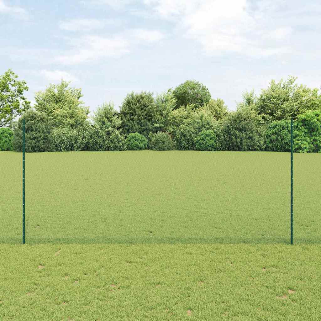 Clôture Vidaxxl avec poteau vert 1,4 x 10 m acier et PVC